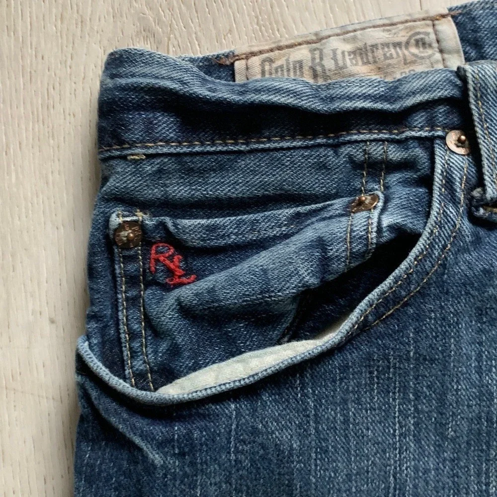 Polo Ralph Lauren Vintage Authentic Blue Denim‎ Unisex 34x32 Jeans